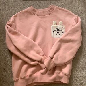 Adorable pink sweater!